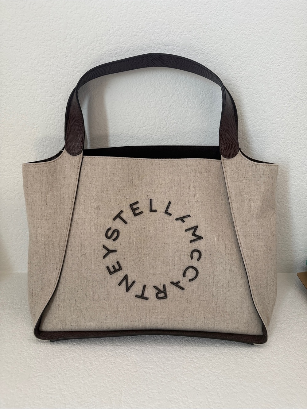 Stella McCartney Stella Logo Large Canvas Tote Bag NWT